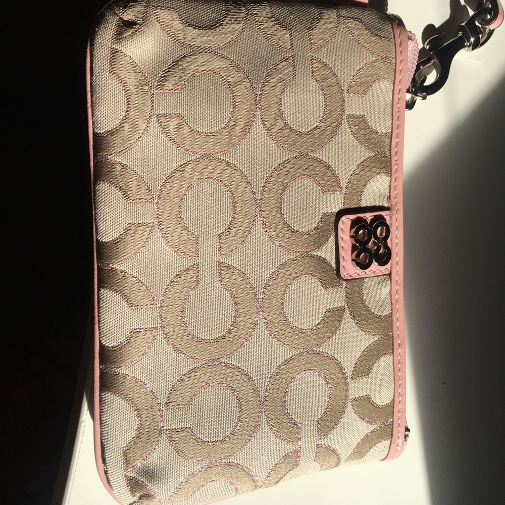 Authentic COACH Fabric wristlet/ clutch